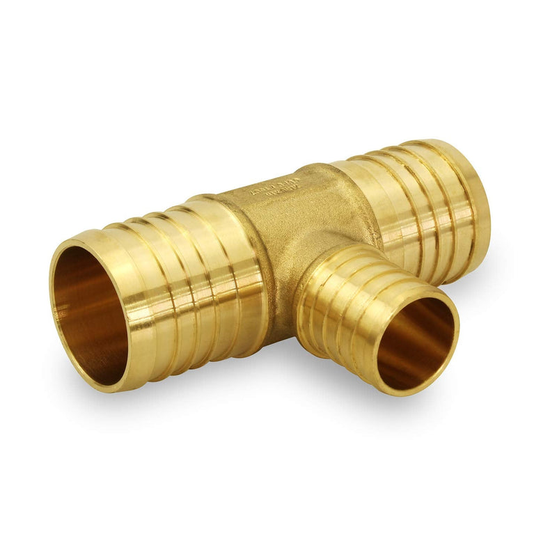 [Australia - AusPower] - Supply Giant QYSU1112-OM PEX Barb Reducing Tee Pipe Fittings 1" x 1" x 1/2'' Brass 1" X 1" X 1/2" Single 