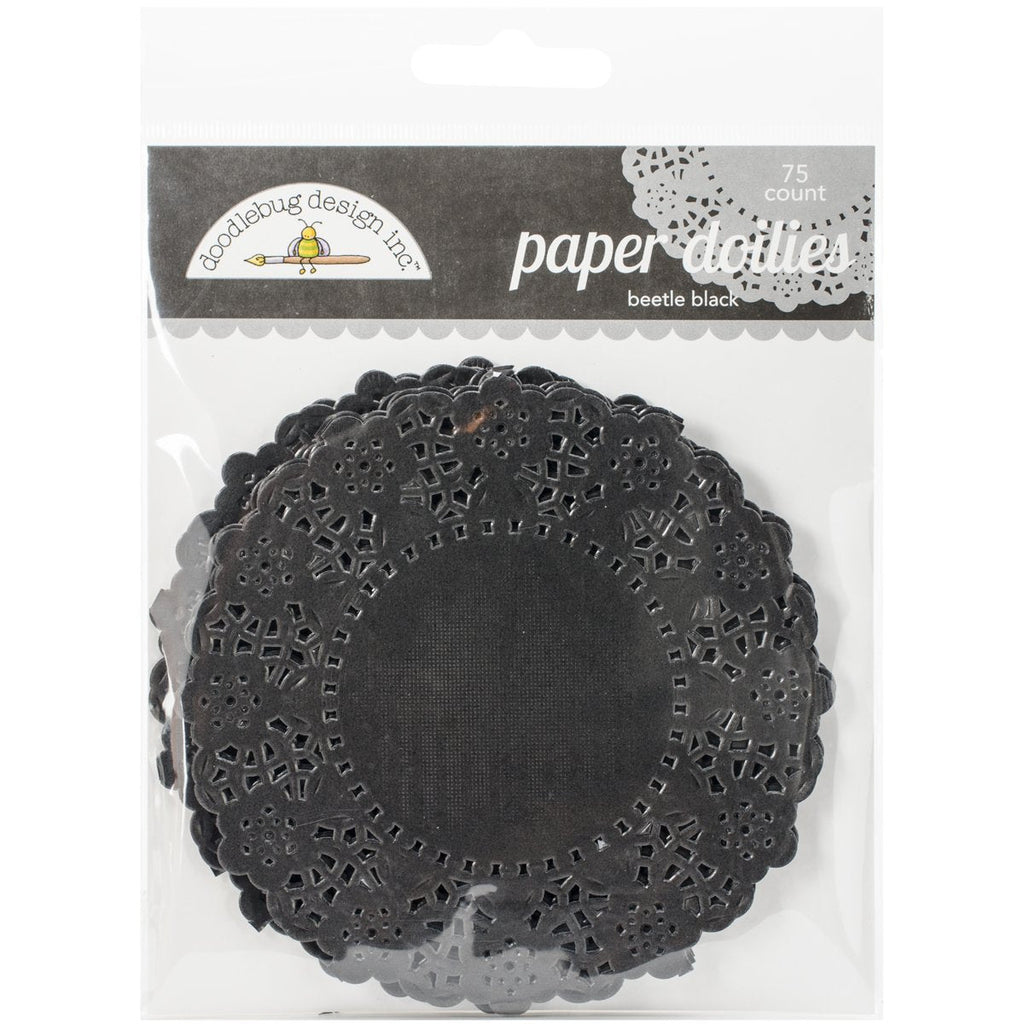 [Australia - AusPower] - Doodlebug Doilies, 4.5-Inch, Beetle Black, 75-Pack (DD-4462) 