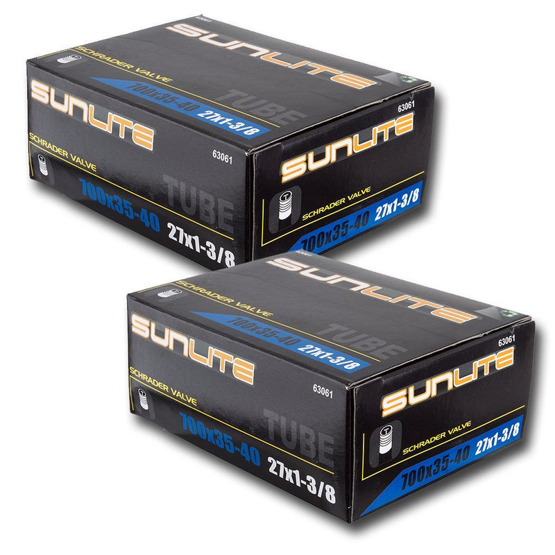 [Australia - AusPower] - Street Fit 360 2 Pack - Tube, 700 x 35-40 (27 x 1-3/8) Schrader Valve 32mm, Sunlite 