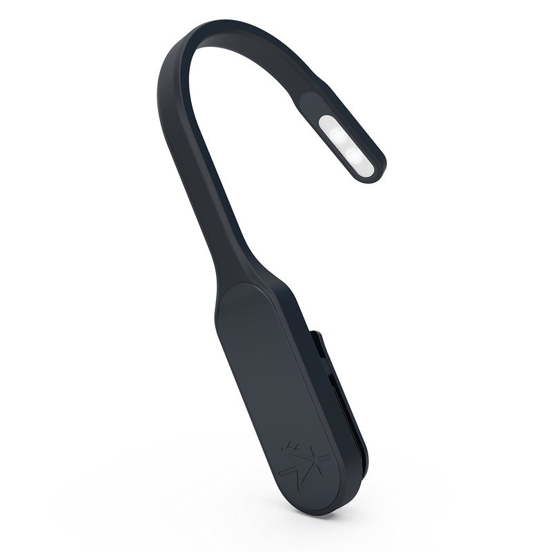 [Australia - AusPower] - The Original Mighty Bright Recharge Clip On Rechargeable Book Light Reading Light, Warm Eye Care LEDs, Flexible, Durable, Dimmable, Perfect for Kids, Bookworms, Reading in Bed, Lasts 60 Hours (Black) Black 