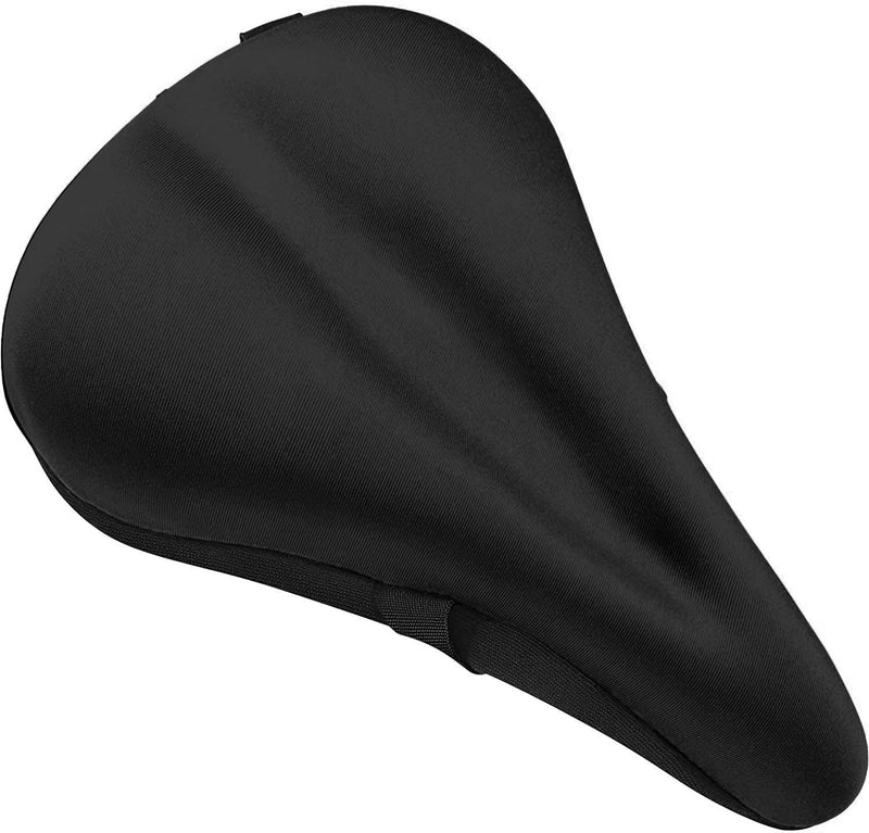 [Australia - AusPower] - Bikeroo Bike Seat Cushion 11in x 7in Padded Gel Bike Seat Cover, Compatible with Peloton, Adjustable for Men & Womens Comfort on Stationary Exercise and Universal Bicycle Seats 