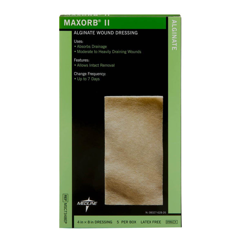 [Australia - AusPower] - Maxorb II Alginate Dressings, 4" x 8" (Pack of 5) 4" X 8" 