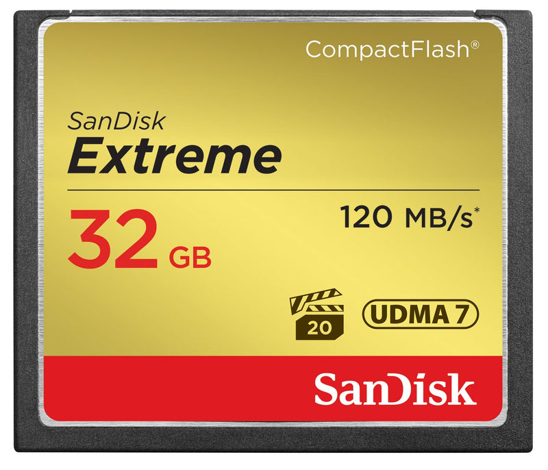 [Australia - AusPower] - SanDisk 32GB Extreme CompactFlash Memory Card UDMA 7 Speed Up To 120MB/s - SDCFXSB-032G-G46 