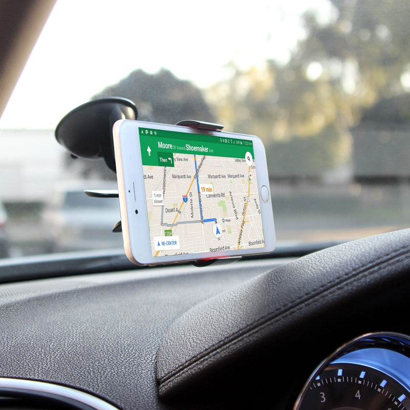 [Australia - AusPower] - Cellet Dashboard and Windshield Car Clip Phone Mount Holder Compatible with Smartphones Samsung Galaxy Note 10 10+ 9 S20 S20+ S20 Ultra S10 S10e S10+ S9 S8 Apple iPhone 11 Pro Max 11 Pro XS Max XR X, Black (PHT850BK) Standard Packaging 