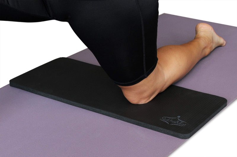 [Australia - AusPower] - SukhaMat Yoga Knee Pad Cushion – America's Best Exercise Knee Pad - Eliminate Pain During Yoga or Exercise - Extra Padding & Support for Knees, Wrists, Elbows - Complements Your Yoga Mat Black 