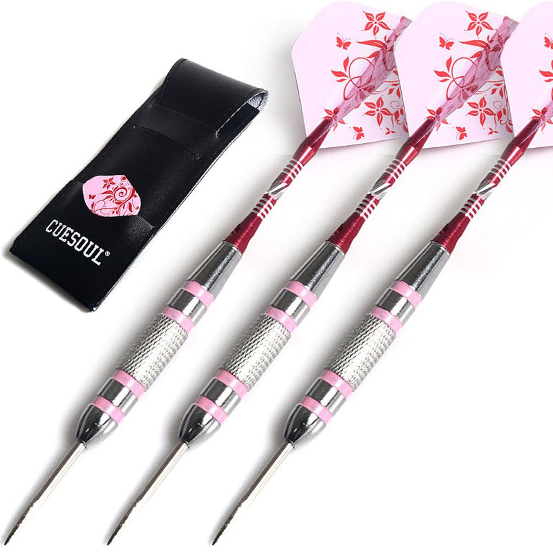 [Australia - AusPower] - CUESOUL 20/23/26 Grams Steel Tip Darts - Black Coating Brass Barrels 22 Grams 