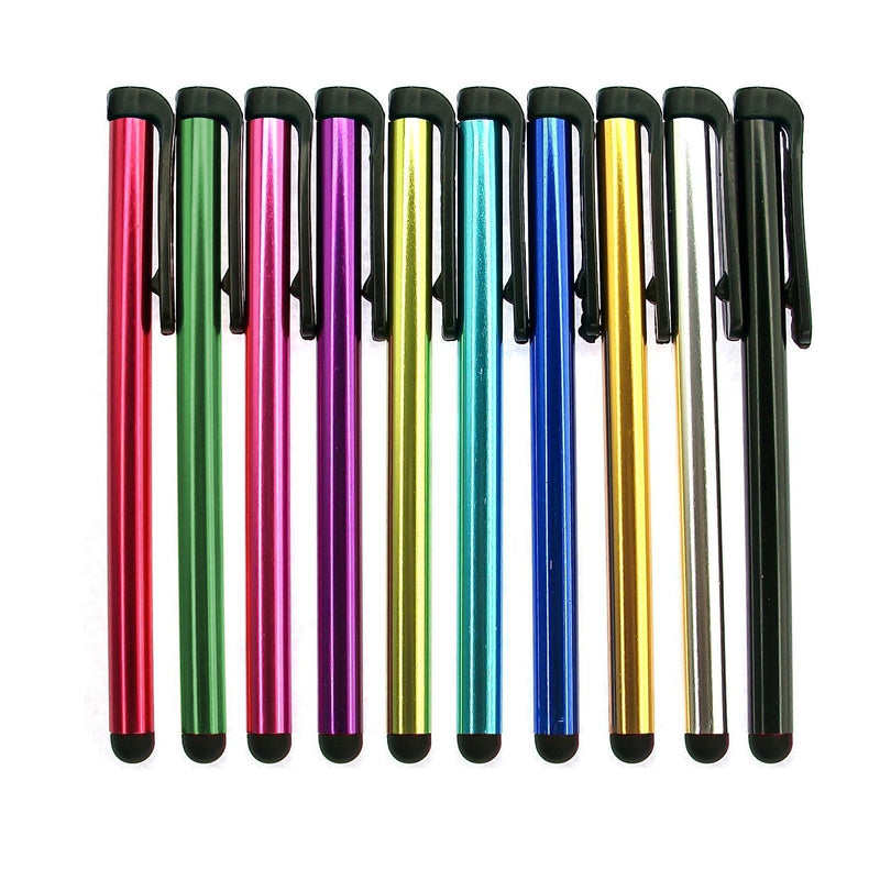 [Australia - AusPower] - Metal Stylus Touch Screen Pen Compatible with Apple iPhone 4 4S 5 5S 5C 6 6 Plus iPad Galaxy Tablet Smartphone PDA (10pcs Mixed Colors) … 10 Pack 