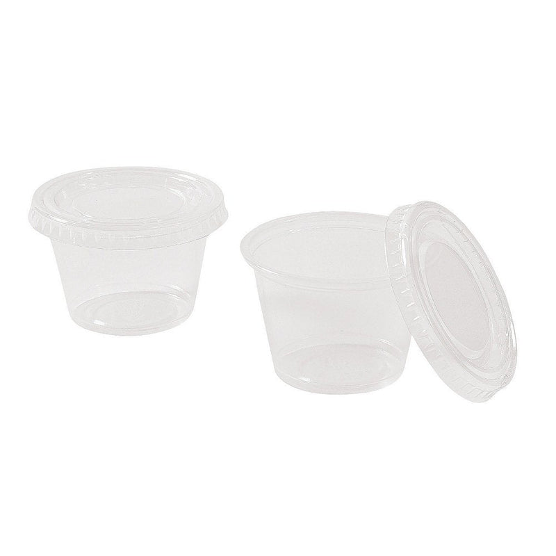 [Australia - AusPower] - 48 pieces - 2.5 oz Plastic Gelatin Jello Shot Cups with Lids restaurant condiment containers 