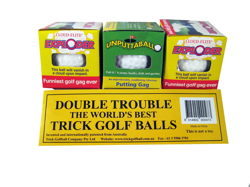[Australia - AusPower] - Trick Exploding & Unputtable Golf Ball 3 Pack 