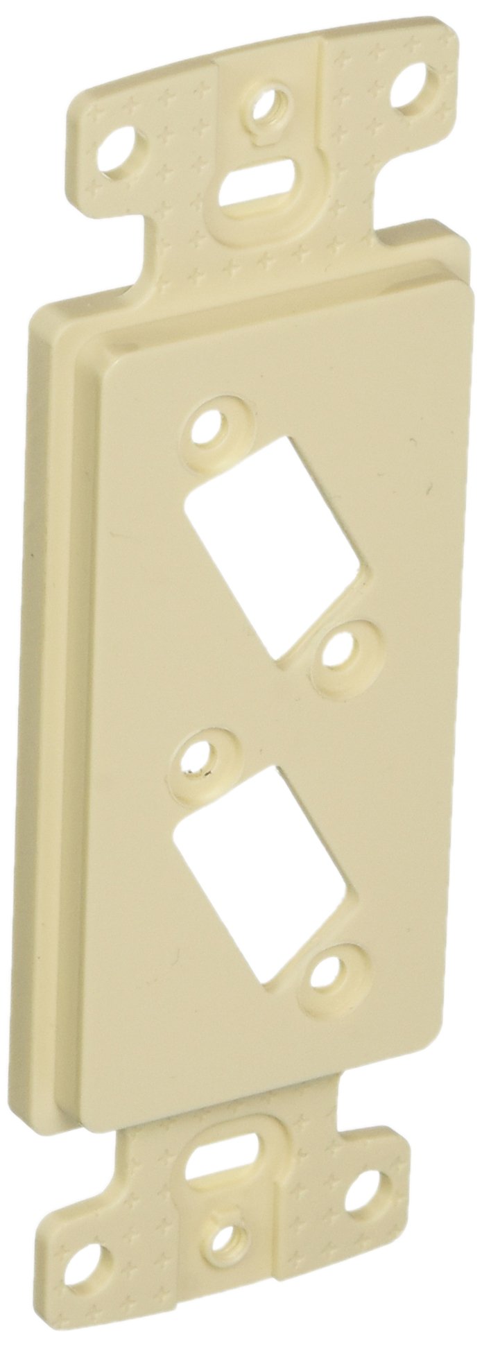 [Australia - AusPower] - Hubbell ISFB215LA iSTATION Decorator Frame Wall Plate, 2 VGA, Blank, Light Almond 