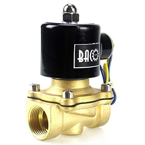 [Australia - AusPower] - BACOENG 1/2" NPT AC110V Brass Normally Closed Electric Solenoid Valve Air Water Oil 