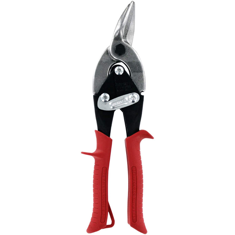 [Australia - AusPower] - Midwest Tool & Cutlery Aviation Snip - Left Cut Regular Tin Cutting Shears with Forged Blade & KUSH'N-POWER Comfort Grips - MWT-6716L, Regular Cut 