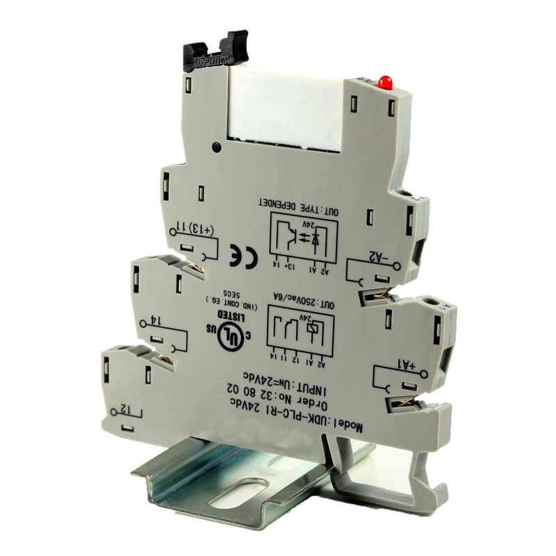 [Australia - AusPower] - ASI ASI328002 24Vdc Pluggable SPDT Relay with DIN Rail Mount Screw Clamp Terminal Block Base, 6 amp, 250 VAC Rating, 24 VDC Coil 1 