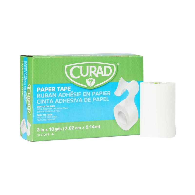 [Australia - AusPower] - Curad Paper First Aid Tape, Medical Paper Tape, Each Roll is 3" x 10 yd (Box of 4 Rolls) 