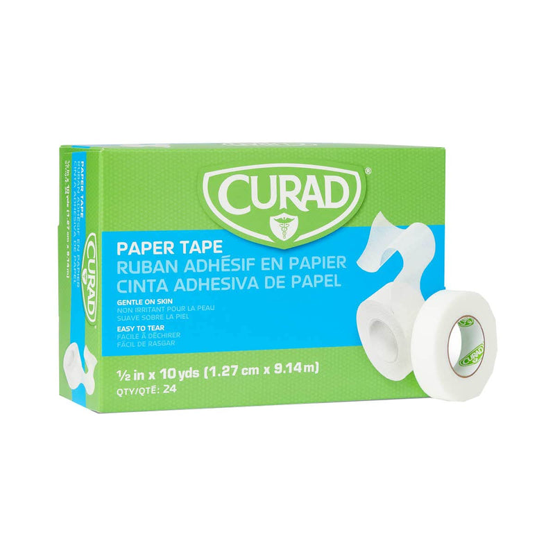 [Australia - AusPower] - CURAD Paper Adhesive Tape, Hypo,1/2" x 10 yd, (Pack of 24) 