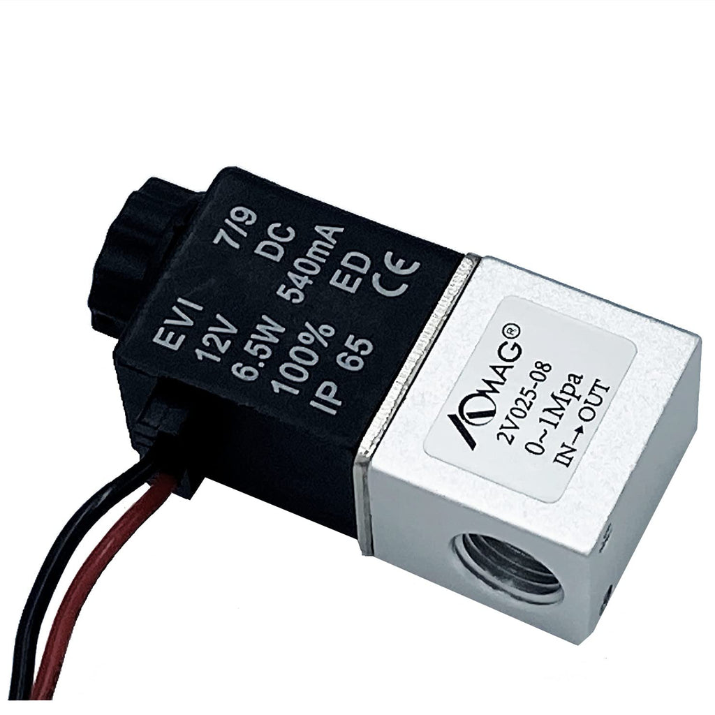 [Australia - AusPower] - 1/4inch DC 12V 2 Way Normally Closed Electric Solenoid Air Valve 1/4" Port DC12V 