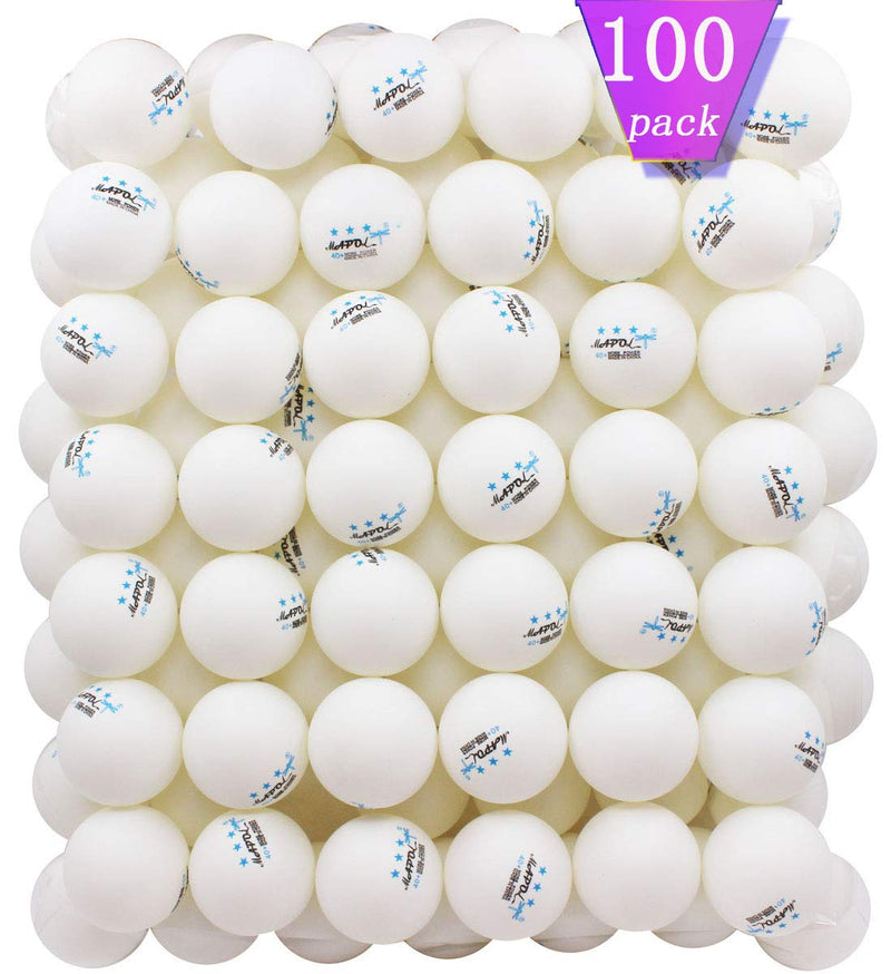[Australia - AusPower] - MAPOL 100 Pack White 3-Star Table Tennis Balls Advanced Training Ping Pong Ball 