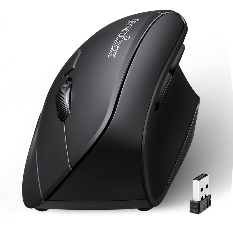 [Australia - AusPower] - Perixx PERIMICE-715II Wireless Ergonomic Vertical Mouse - 2.4 G - 800/1200/1600 DPI - Right Handed Natural Ergonomic Vertical Design 