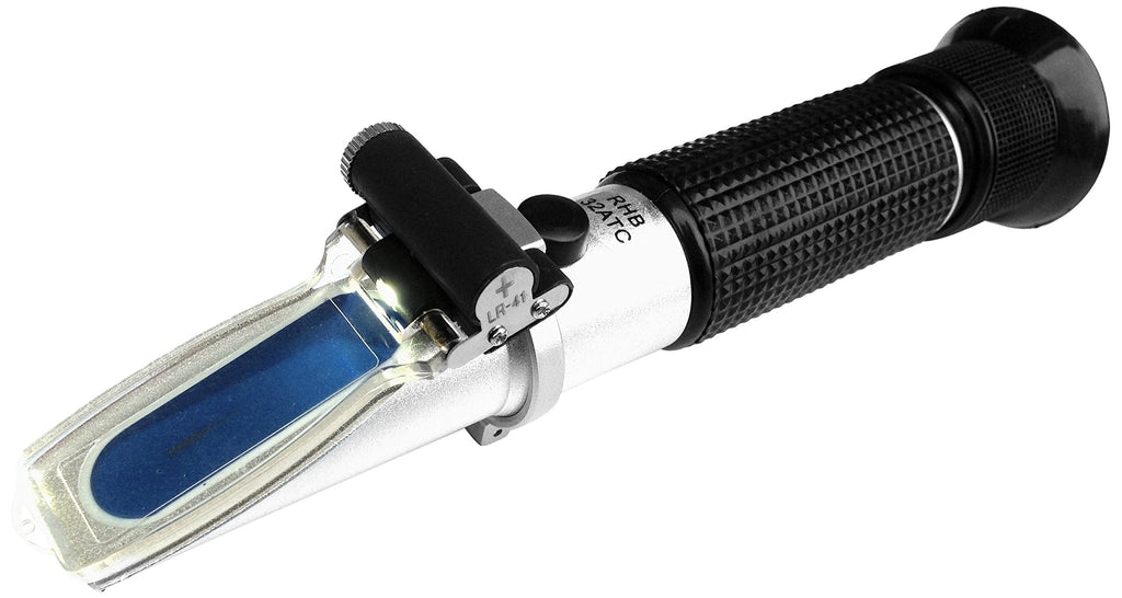 [Australia - AusPower] - Ade Advanced Optics 515LED Illuminated Beer Wort and Wine Refractometer with Built-In Light, Dual Scale 1.000-1.120 S.G. and Brix 0-32%, Replaces Homebrew Hydrometer, Aluminum 