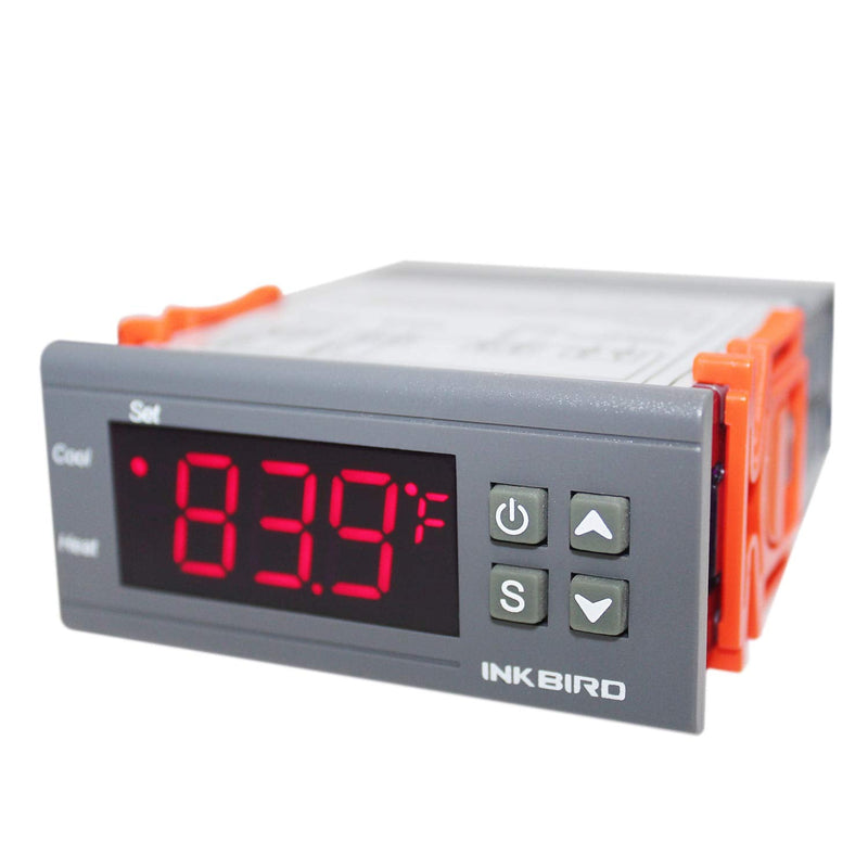 [Australia - AusPower] - Inkbird All-Purpose Digital Temperature Controller Fahrenheit and Centigrade Thermostat with Sensor 2 Relays ITC-1000F for Refrigerator Fermenter 