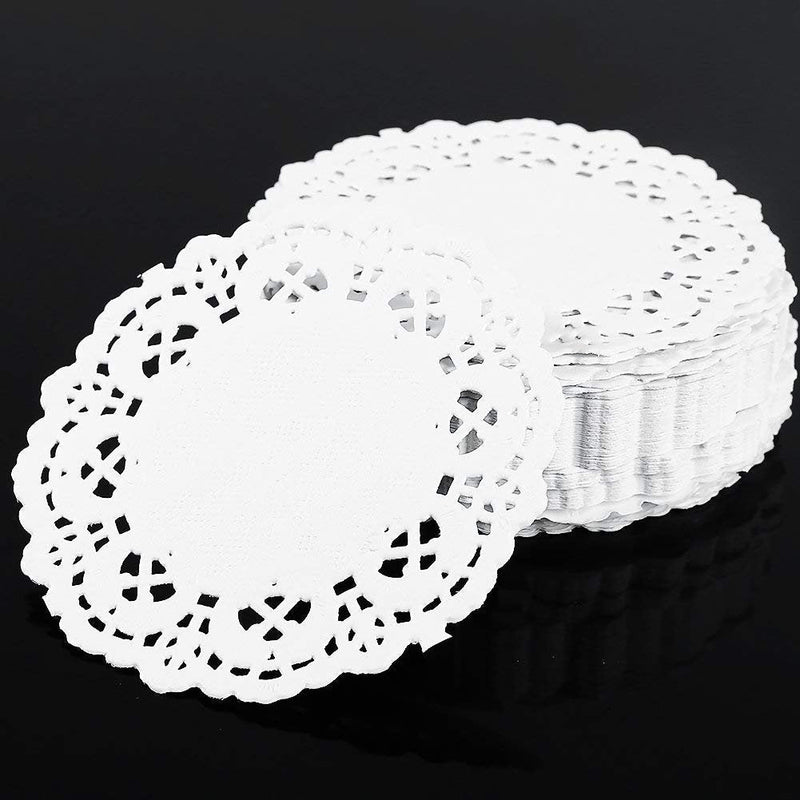 [Australia - AusPower] - Round Paper Lace Doilies 3.5 Inch Pack Of 250 Pcs by CHICIEVE 