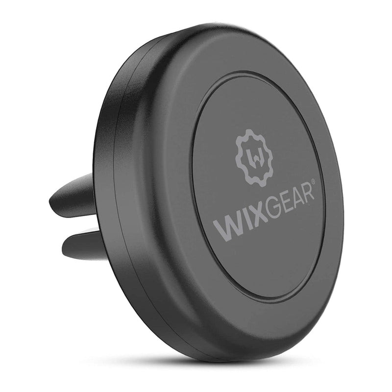 [Australia - AusPower] - WixGear Universal Air Vent Magnetic Phone Car Mount Holder with Fast Swift-Snap Technology for Smartphones and Mini Tablets, Black 1 Pack 