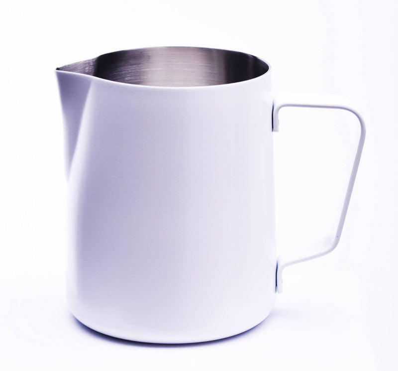 [Australia - AusPower] - [JOEFREX] Milk Pitcher White 12oz is Stainless Steel Powder Coated and Dishwasher Safe … 