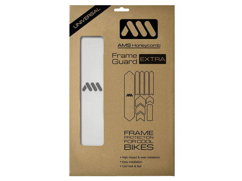 [Australia - AusPower] - All Mountain Style Honeycomb High Impact Frame Guard Extra - Protects Your Bike from Scratches and dings, Clear/Silver 