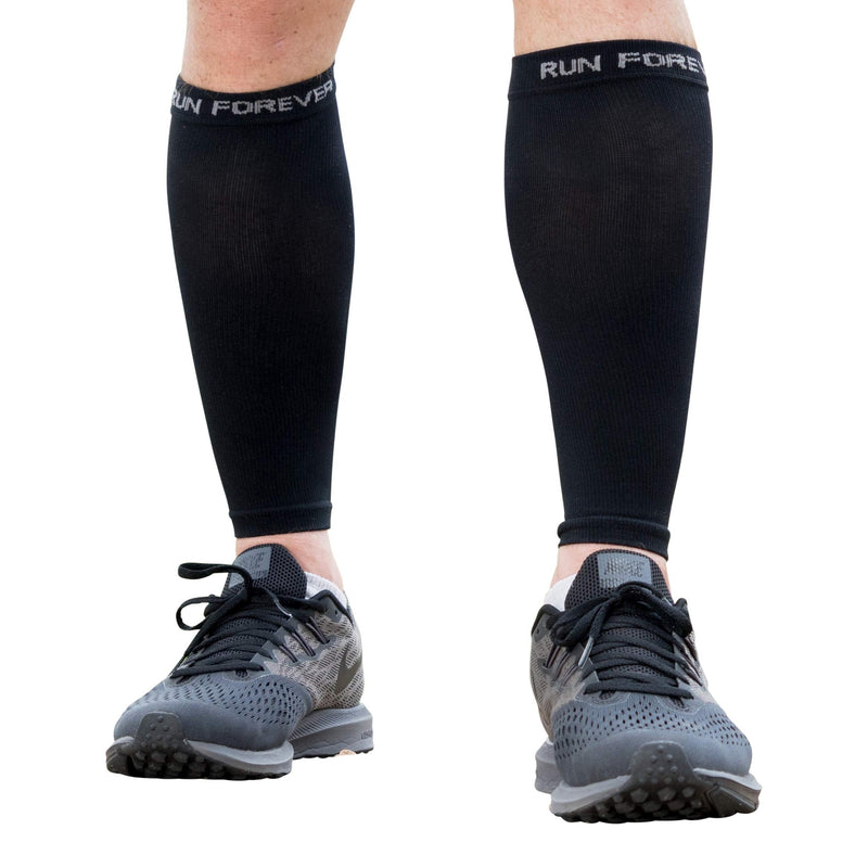 [Australia - AusPower] - Calf Compression Sleeves For Men & Women - Leg Compression Sleeve - Footless Compression Socks for Shin Splint &Varicose Vein Black Large 