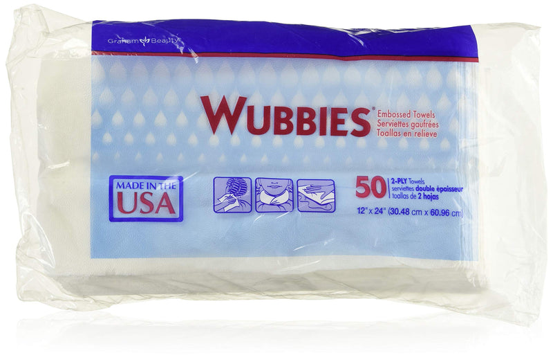 [Australia - AusPower] - Graham Wubbies Embossed Towels 50 Count 12" X 24" 