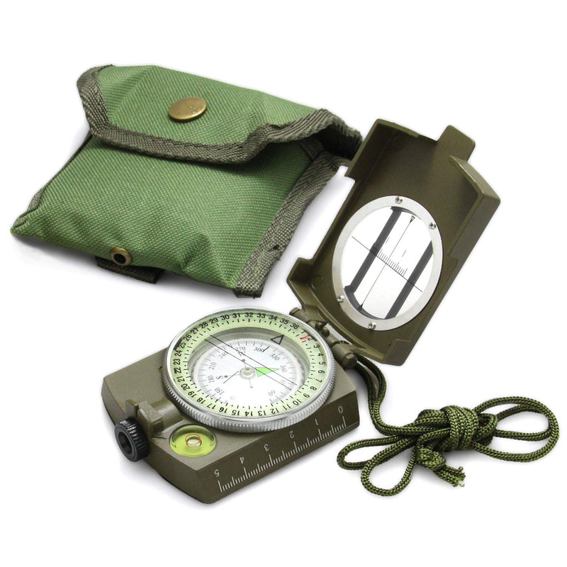 [Australia - AusPower] - Eyeskey Tactical Survival Compass with Lanyard & Pouch | Waterproof & Impact Resistant | Lensatic Sighting Compass for Hiking EK1001 Camouflage Compass 