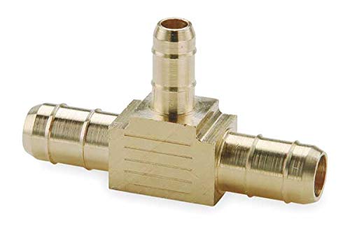 [Australia - AusPower] - Parker Hannifin 224-4-4-5/32 Dubl-Barb Brass Body Union Tee Fitting, 1/4" Barb Tube x 5/32" Barb Tube 