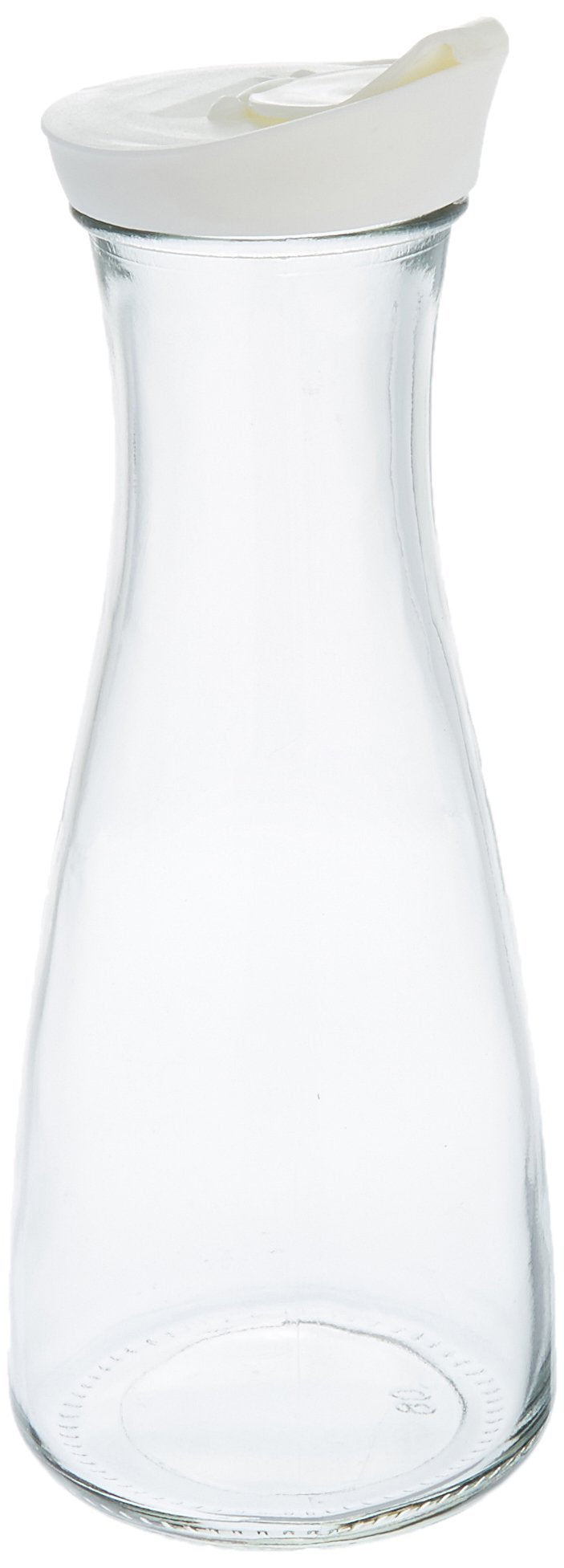 [Australia - AusPower] - Grant Howard Beverage Glass Carafe and Decanter with White Screw Top, 1 L, Clear 