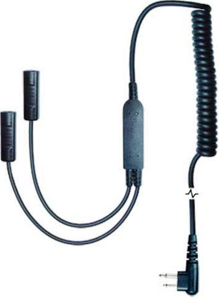 [Australia - AusPower] - Klein Electronics RiderComm-M1 RiderComm Motorcycle Helmet Headset Connector Cable For use with Motorola/Blackbox/HYT/Relm/TEKK Radios Using a 2-Pin Right Angle Connector 