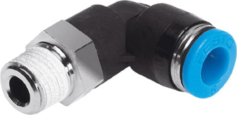 [Australia - AusPower] - Festo 153045 QSL-1/8-4 Push-in/Threaded L-Fitting, Nickel Finish Minimum Order Requirement 10 / Order in Multiple of 10 