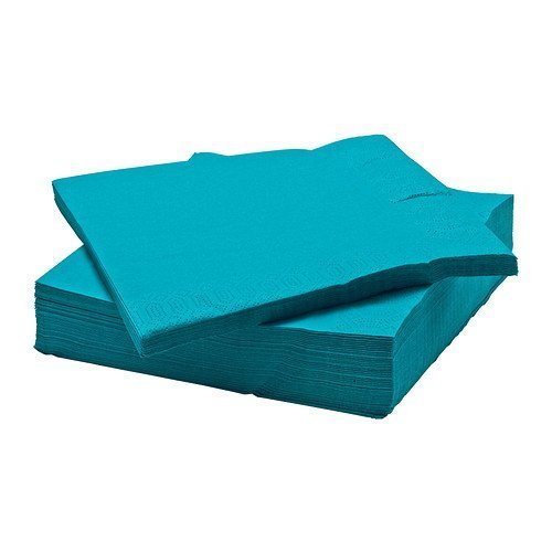 [Australia - AusPower] - Ikea Fantastisk - Paper Napkin, Turquoise / 50 Pack / 50 Pack - 40X40 Cm 