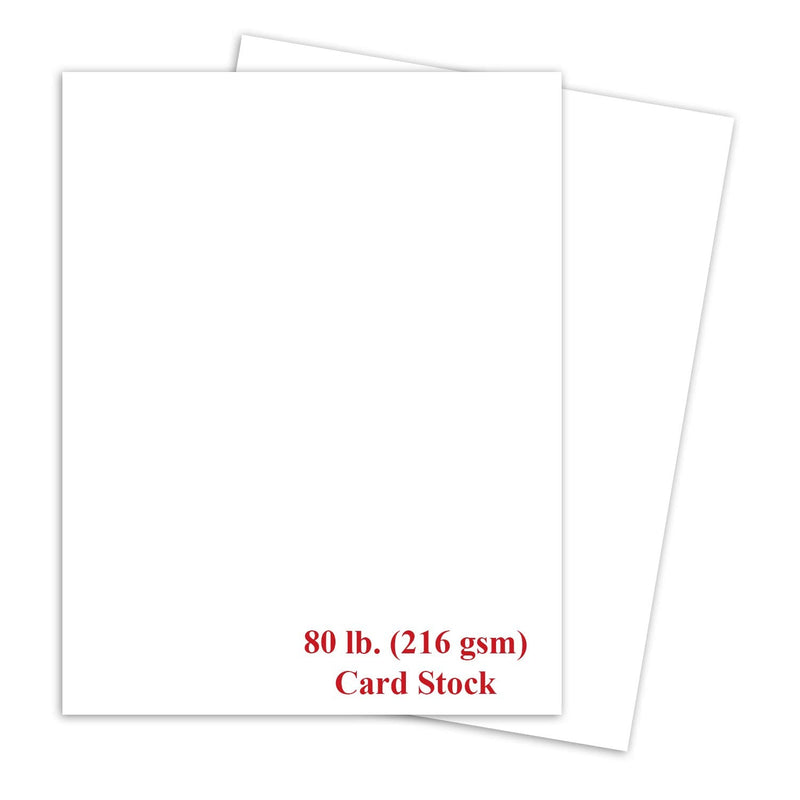 [Australia - AusPower] - White Thick Paper Cardstock - for Business Card, Art, Invitations, Stationary Printing | 80 lb Card Stock | 8.5 x 11 inch | Heavy Weight Cover Stock (216 gsm) | 8 1/2 x 11 | 50 Sheets Per Pack 