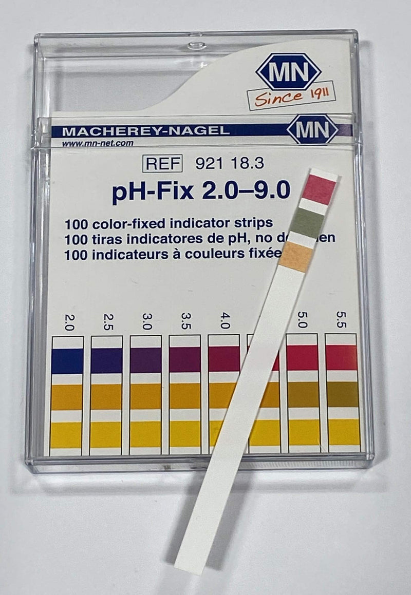 [Australia - AusPower] - Macherey-Nagel, 92118, pH-Fix 2.0-9.0, Box of 100 Strips 