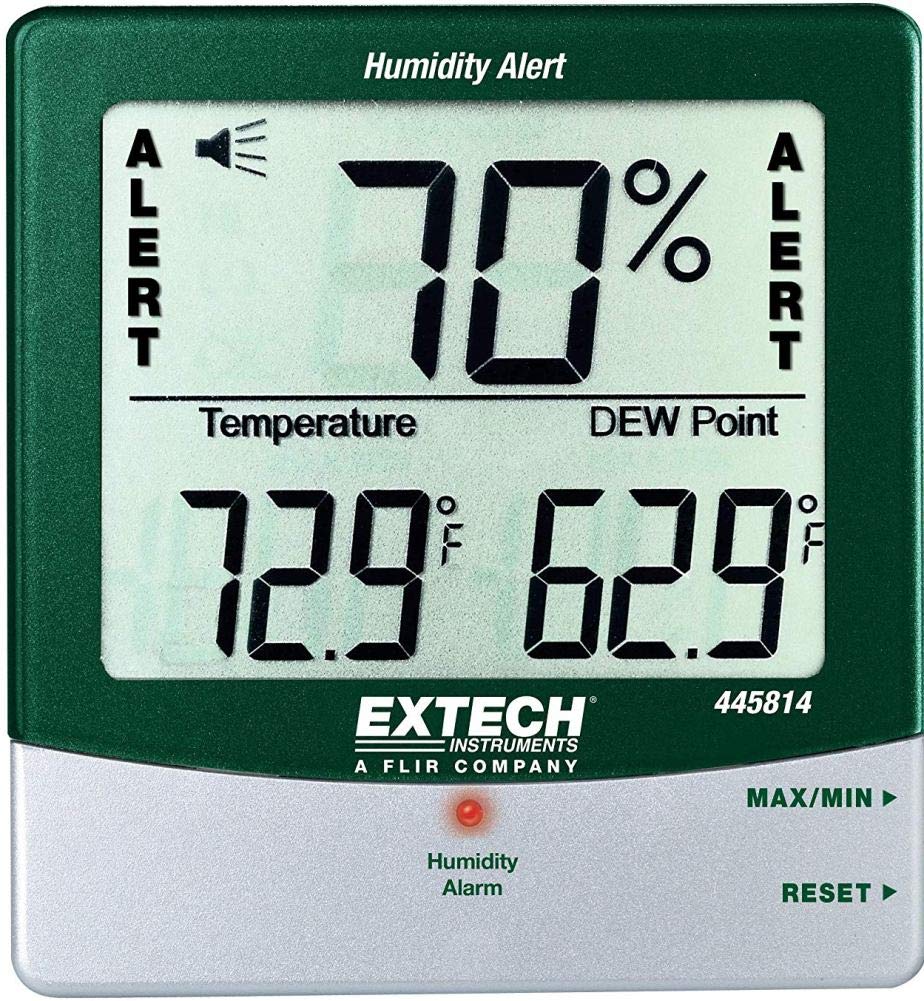 [Australia - AusPower] - Extech-3780917 445814 Big Digit Thermohygrometer with Dew Point Point and Alarm 