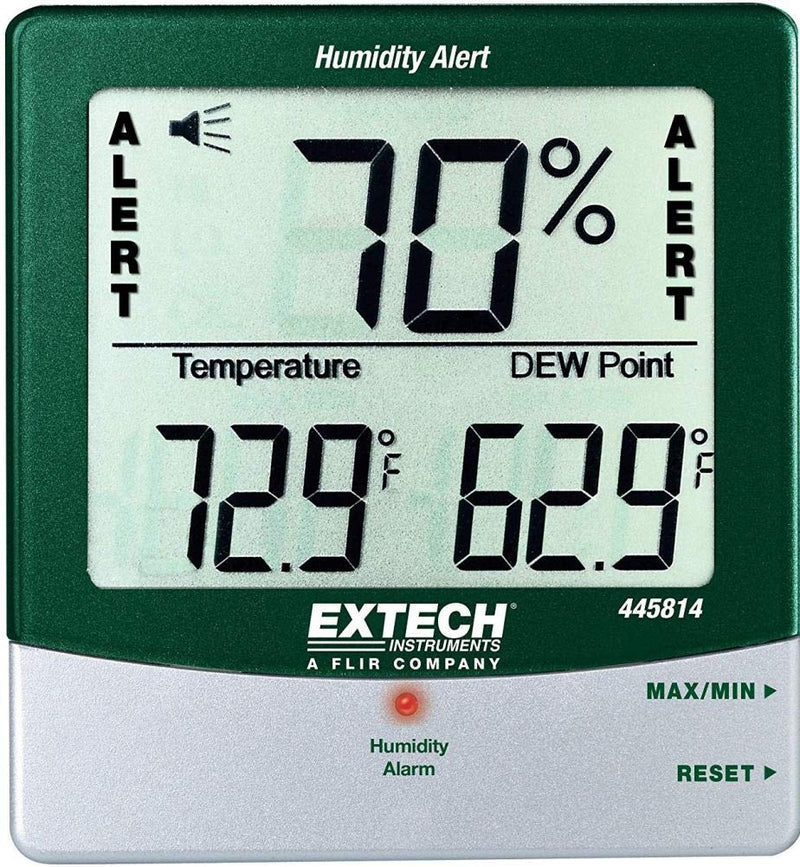 [Australia - AusPower] - Extech-3780917 445814 Big Digit Thermohygrometer with Dew Point Point and Alarm 