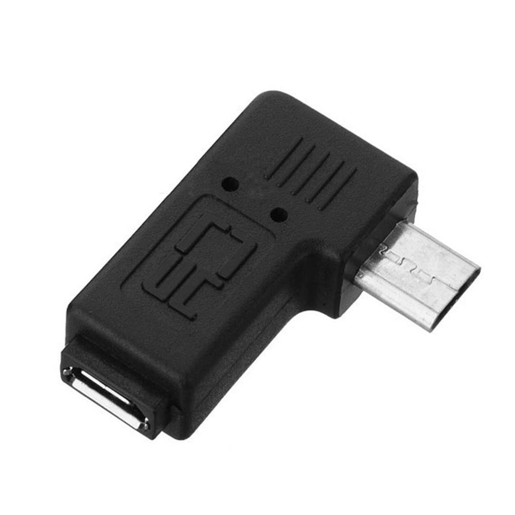 [Australia - AusPower] - JSER 90 Degree Left Angled Micro USB 2.0 5P Male to Female M to F Extension Adapter 