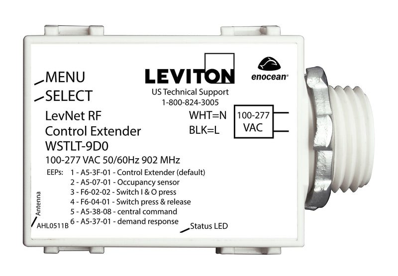 [Australia - AusPower] - Leviton WSTLT-9D0 LevNet RF 902 MHz Control Transmitter in 100-277VAC 