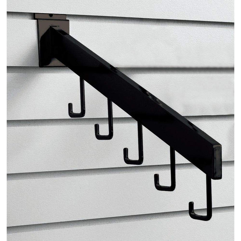 [Australia - AusPower] - Slatwall Waterfall Rectangular Tube 5 Hook Black 