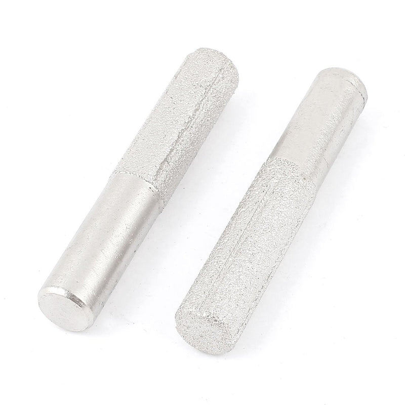 [Australia - AusPower] - uxcell 2 Pcs Silver Tone 13mm Diamond Profile Straight Router Bit for Marble 