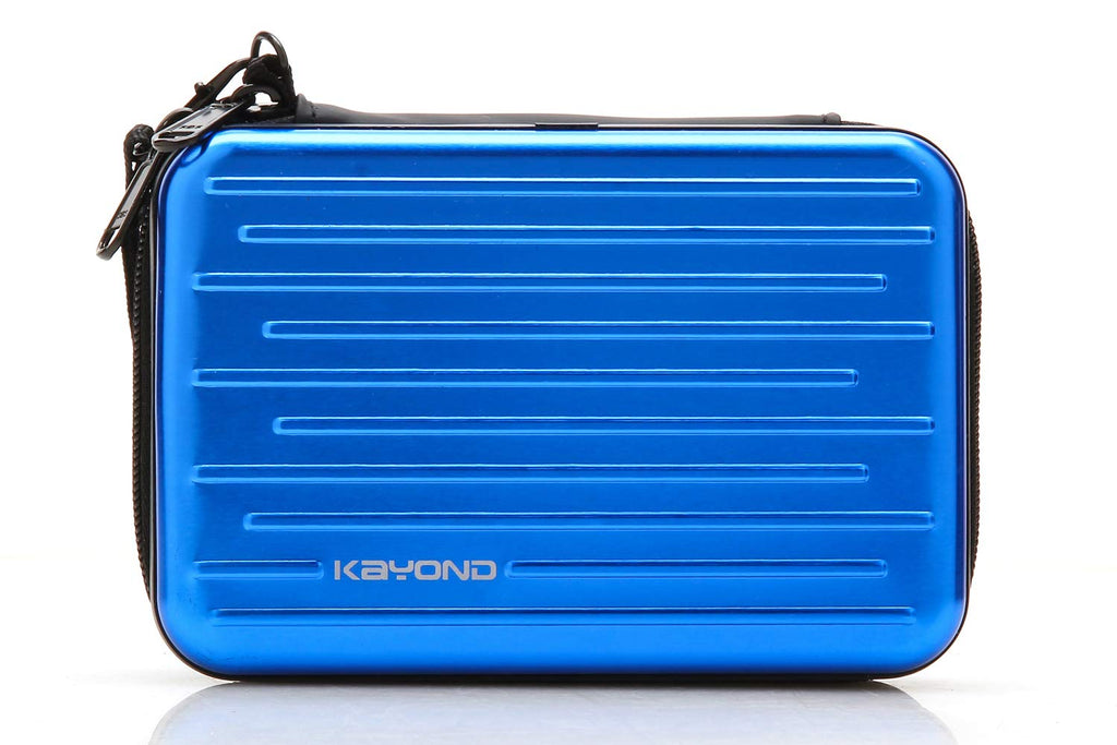 [Australia - AusPower] - KAYOND Anti-Shock Silver Aluminium Carry Travel Protective Storage Case Bag for 2.5" Inch Portable External Hard Drive HDD USB 2.0/3.0 (Blue) Blue 