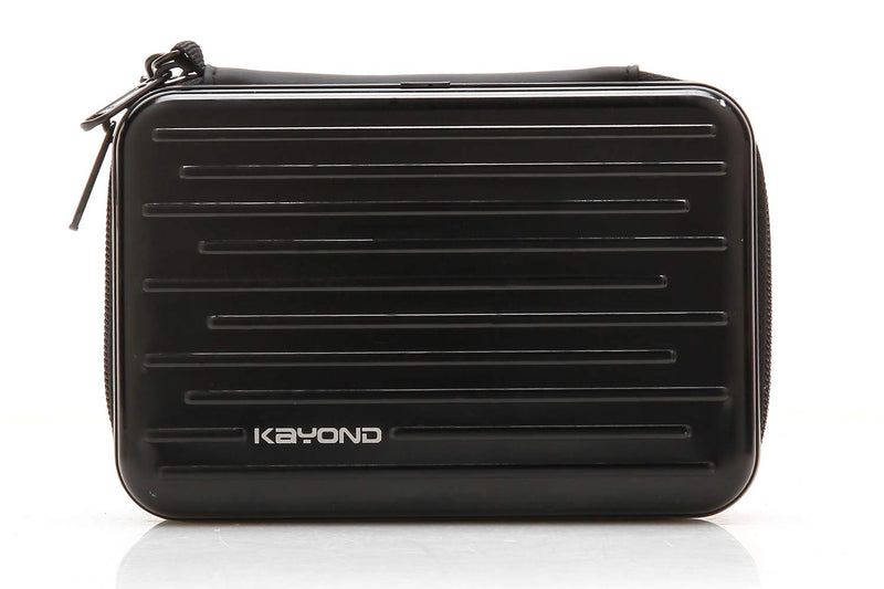 [Australia - AusPower] - KAYOND Anti-Shock Silver Aluminium Carry Travel Protective Storage Case Bag for 2.5" Inch Portable External Hard Drive HDD USB 2.0/3.0 (Black) Black 