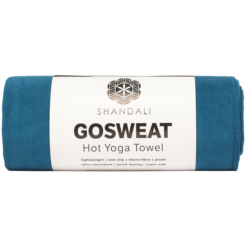[Australia - AusPower] - GoSweat Non-Slip Hot Yoga Towel by Shandali with Super-Absorbent Soft Suede Microfiber in Many Colors, for Bikram Pilates and Yoga Mats. Evening Blue Standard - 26.5 x 72 