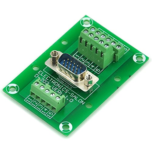 [Australia - AusPower] - Electronics-Salon D-SUB DB15HD Male Header Breakout Board, Terminal Block, Connector. 