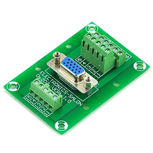 [Australia - AusPower] - Electronics-Salon D-SUB DB15HD Female Header Breakout Board, Terminal Block, Connector. 