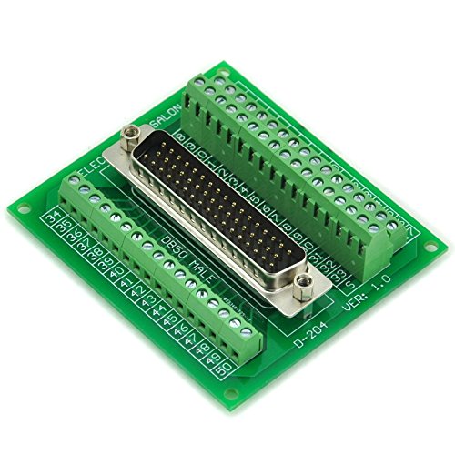 [Australia - AusPower] - Electronics-Salon D-SUB DB50 Male Header Breakout Board, Terminal Block, Connector. 